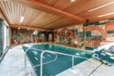 Prachtvolle Villa mit Schwimmbad und Parkgrundstück mit Teich - Hollywood-Feeling im Rheingau! - Überblick Poolbereich