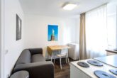 Ab 01.07.2024 - modern möbliertes 1-Zimmer-Apartment mit Wohnküche - direkt im Ostend - nahe der EZB - Wohnküche