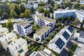 Nagelneu + richtig schick : 3-Zimmerwohnung mit Balkon - ruhig in Offenbach-Ost - das Gelände von oben